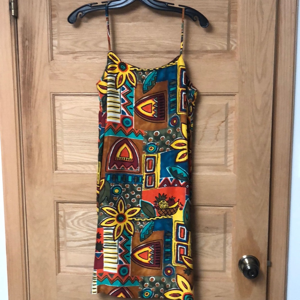 PK Mui Silk Tropical Print Slipdress